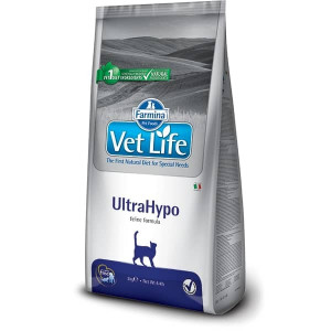 VET LIFE CAT ULTRAHYPO sausā kaķu barība Barības alerģijas 2kg